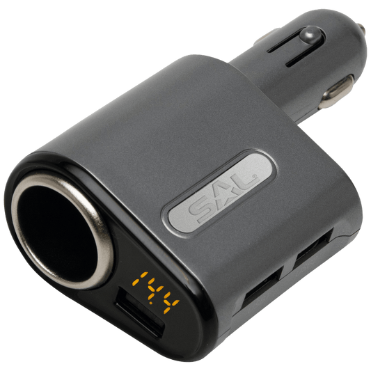 SAL Auto punjač za smartphone, 5V / 3.1 A max., 3 x USB - SA 061
