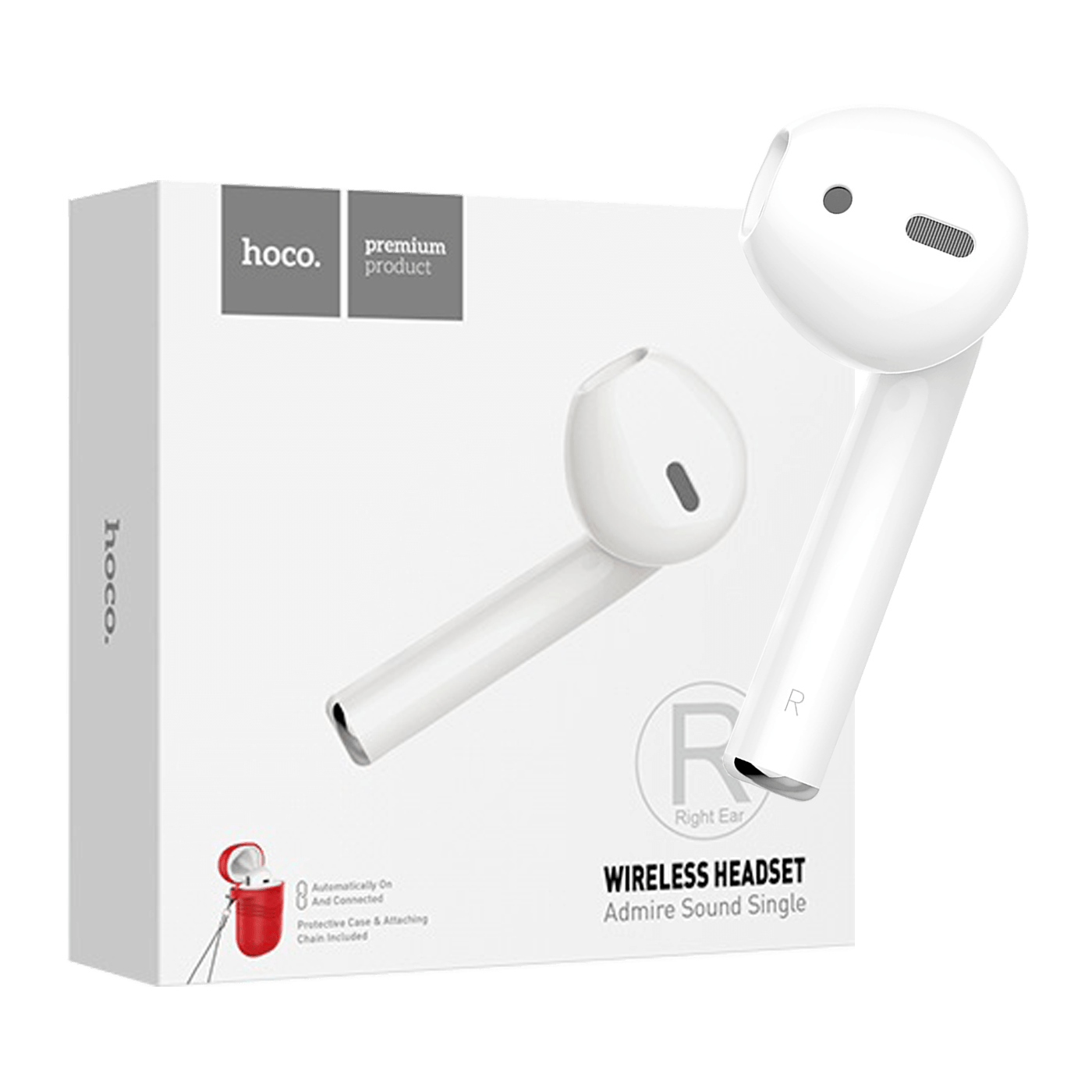 hoco. Slušalica bežična sa mikrofonom, BT v5.0, crvena torbica - E39 Admire sound/RD sleeve