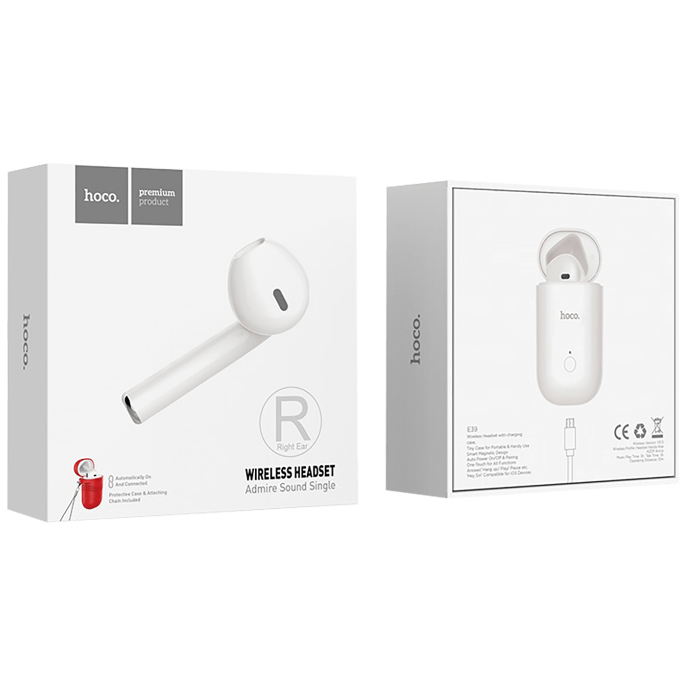 hoco. Slušalica bežična sa mikrofonom, BT v5.0, crvena torbica - E39 Admire sound/RD sleeve