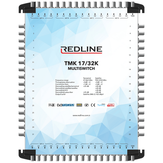 REDLINE Multišalter 4 satelita na 32 utičnice,kaskadni(bez adaptera) - TMK 17/32K