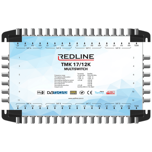 REDLINE Multišalter 4 satelita na 12 utičnica,kaskadni(bez adaptera) - TMK 17/12K