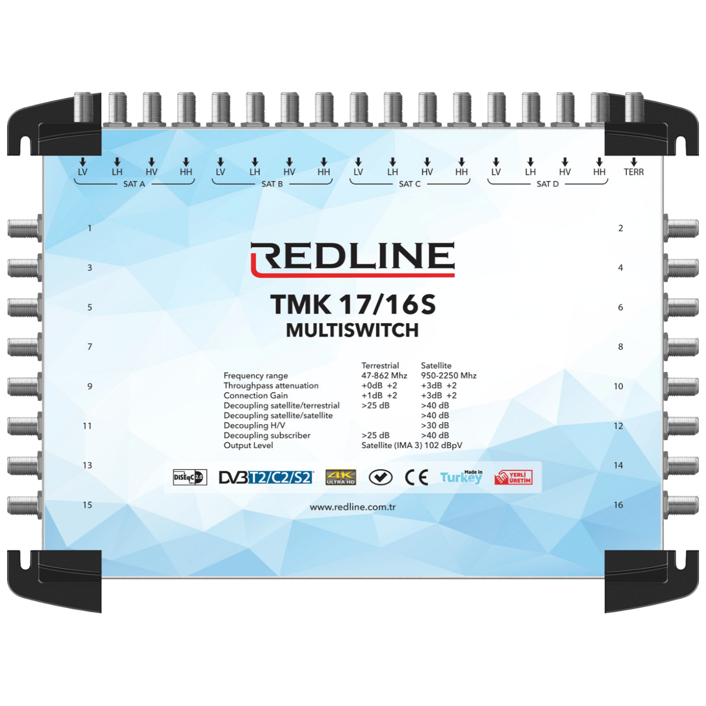 REDLINE Multišalter 4 satelita na 16 utičnica - TMK 17/16S