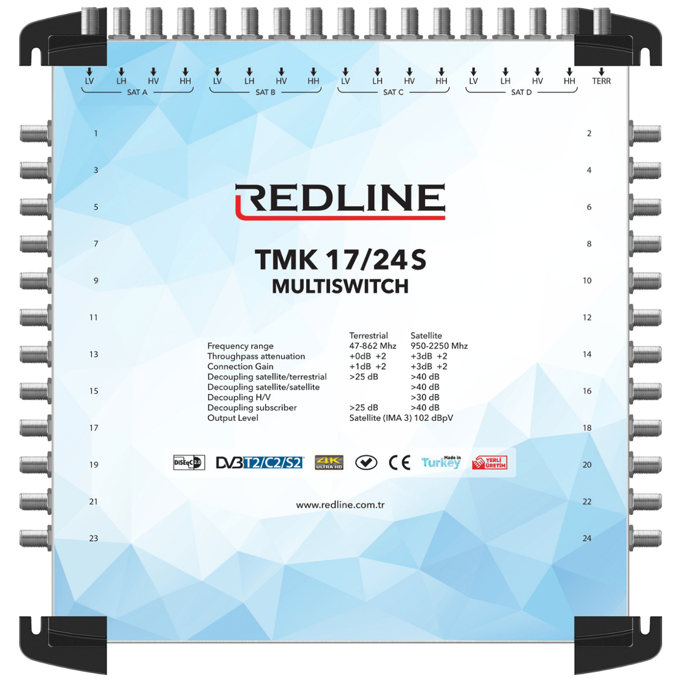 REDLINE Multišalter 4 satelita na 24 utičnica - TMK 17/24S