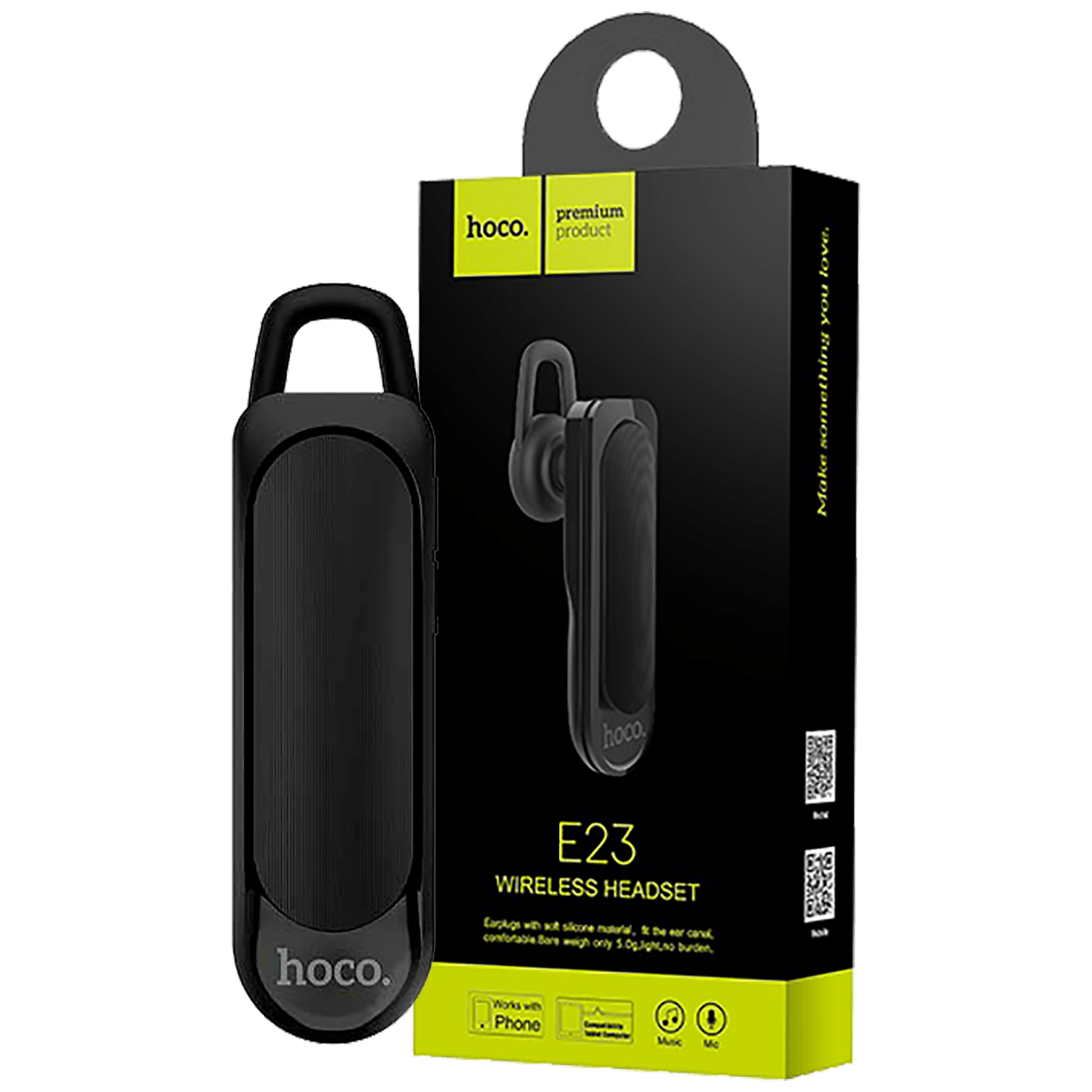 hoco. Slušalica bežična sa mikrofonom, Bluetooth, 85 mAh, 4.5 h - E23 Marvellous sound Black
