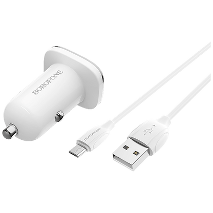 Borofone Auto punjač sa micro USB kabelom, 2 x USB, 5 V/2.4 A - BZ12 Lasting power set