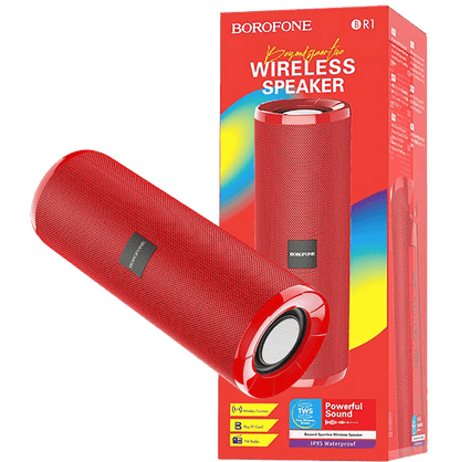 Borofone Zvučnik bežični, Bluetooth, 1200 mAh, 3 h, crvena - BR1 Beyond Red