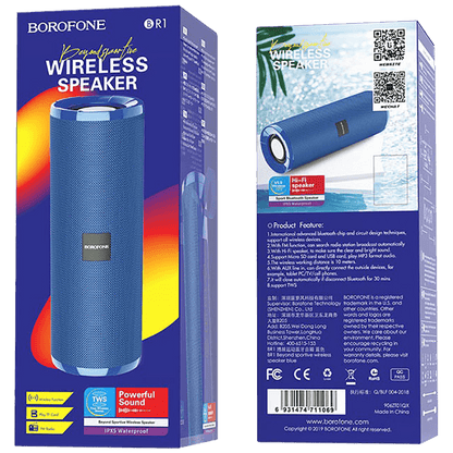 Borofone Zvučnik bežični, Bluetooth, 1200 mAh, 3 h, plava - BR1 Beyond Blue