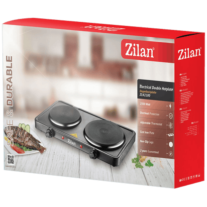Zilan Električno kuhalo, 2 ploče - 15.5/18.5 cm, 2500 W, crna - ZLN2181 (ZLN2180/BK)