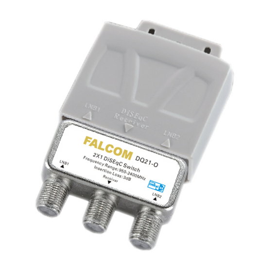 Falcom Diseqc sklopka, 2 ulaza, sa kučištem - DQ21-O