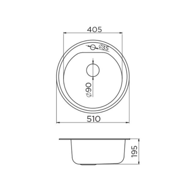X Granit sudoper - Venera E510/180 F90 bijela