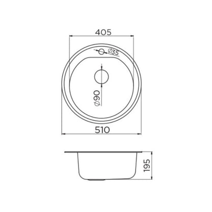 X Granit sudoper - Venera E510/180 F90 bijela