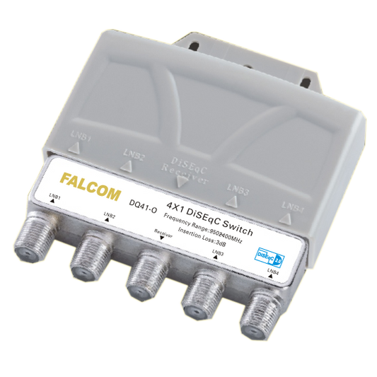 Falcom Diseqc sklopka, 4 ulaza, sa kučištem - DQ41-O