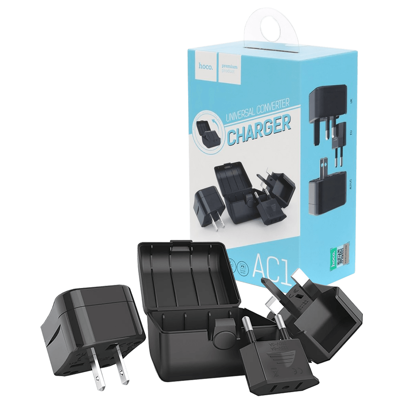 hoco. Punjač kućni, univerzalni, EU/UK/US/AU, 1 x USB, 3 A - AC1 Universal Charger