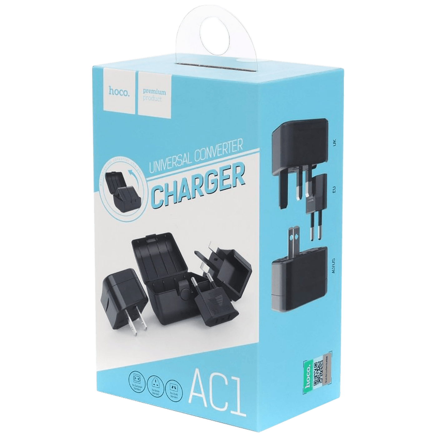 hoco. Punjač kućni, univerzalni, EU/UK/US/AU, 1 x USB, 3 A - AC1 Universal Charger
