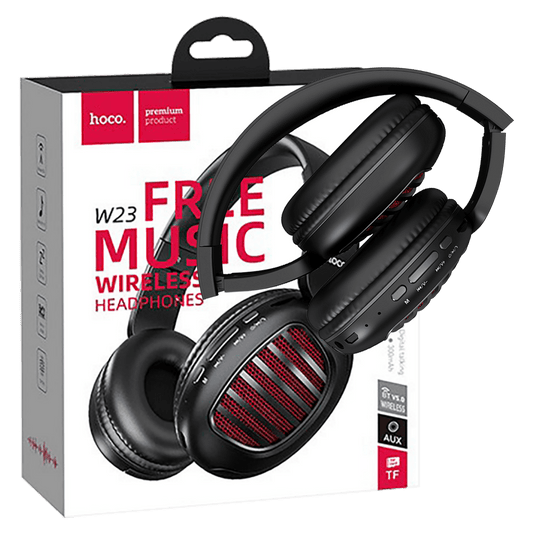 hoco. Slušalice bežične / žične, Bluetooth, mikrofon, 8h rada - W23 Brilliant Black