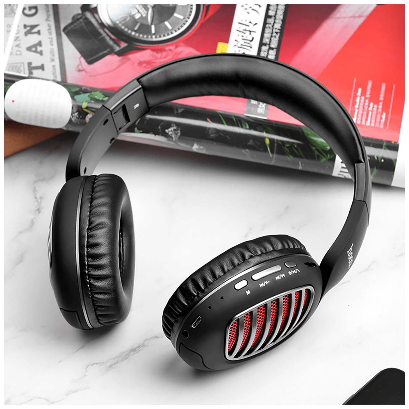 hoco. Slušalice bežične / žične, Bluetooth, mikrofon, 8h rada - W23 Brilliant Black