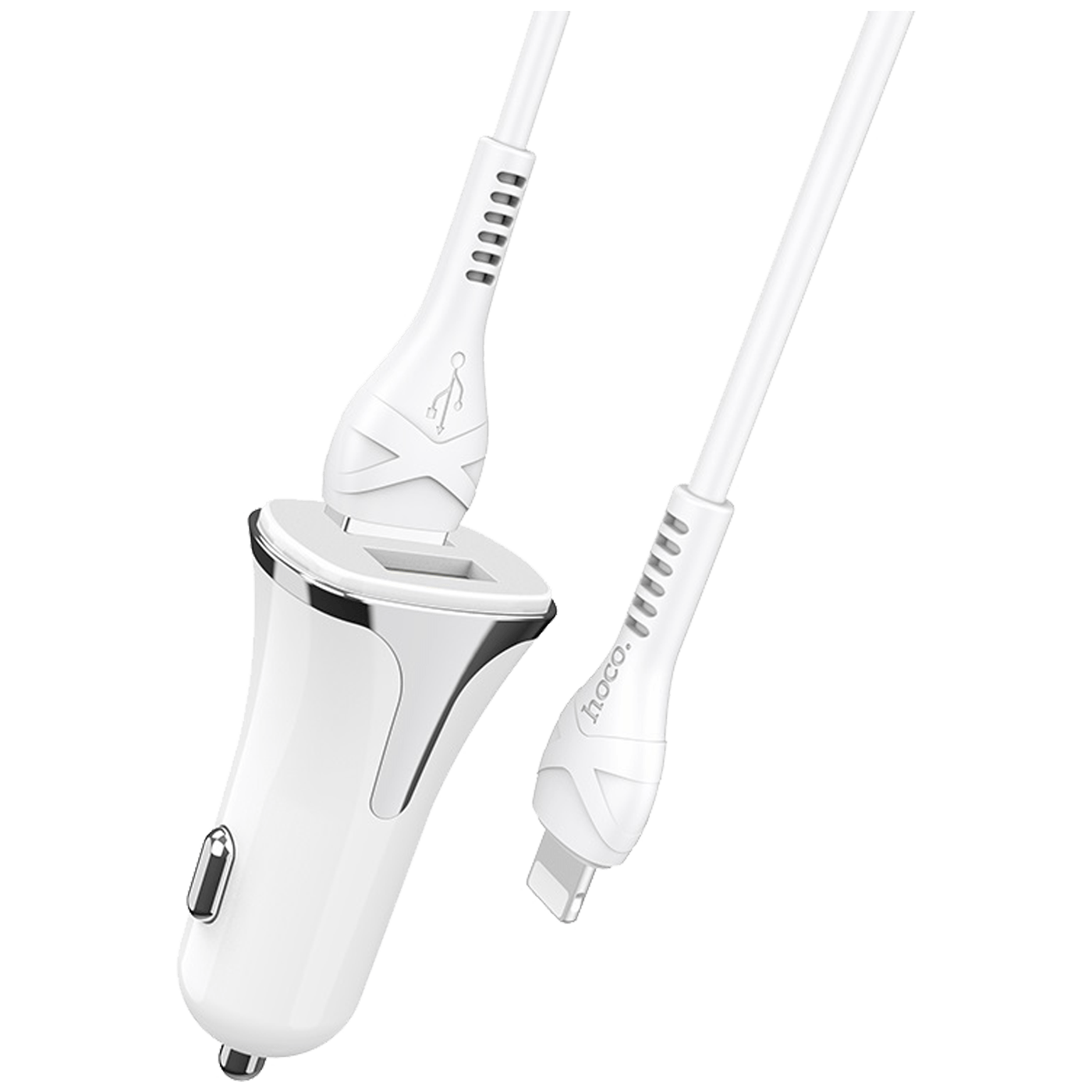 hoco. Auto punjač sa Lightning kabelom, QC, 2 x USB,  3.1 A - Z31 Universe double port, Lightning