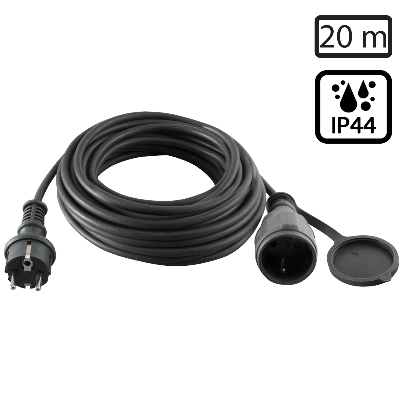 home Produžni strujni kabl, gumirani, 1 utičnica, 20 m, H05RR-F - NV 5-20/G