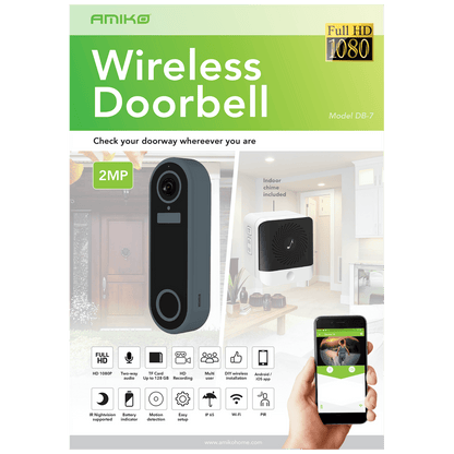 Amiko Home Bežični video interfon, DB7  - DB7 WiFi DoorBell