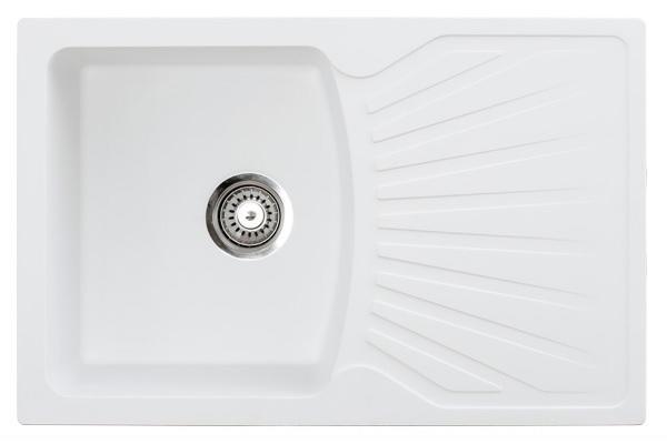 X Granit-sudoper Quadro PLUS 2 D fi 90  sa sifonom, bijela