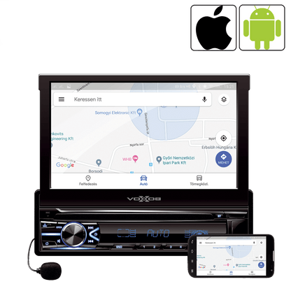 SAL Auto radio, 4 x 50W, 7.0"LCD Display, BT, Handfree - VB X800i