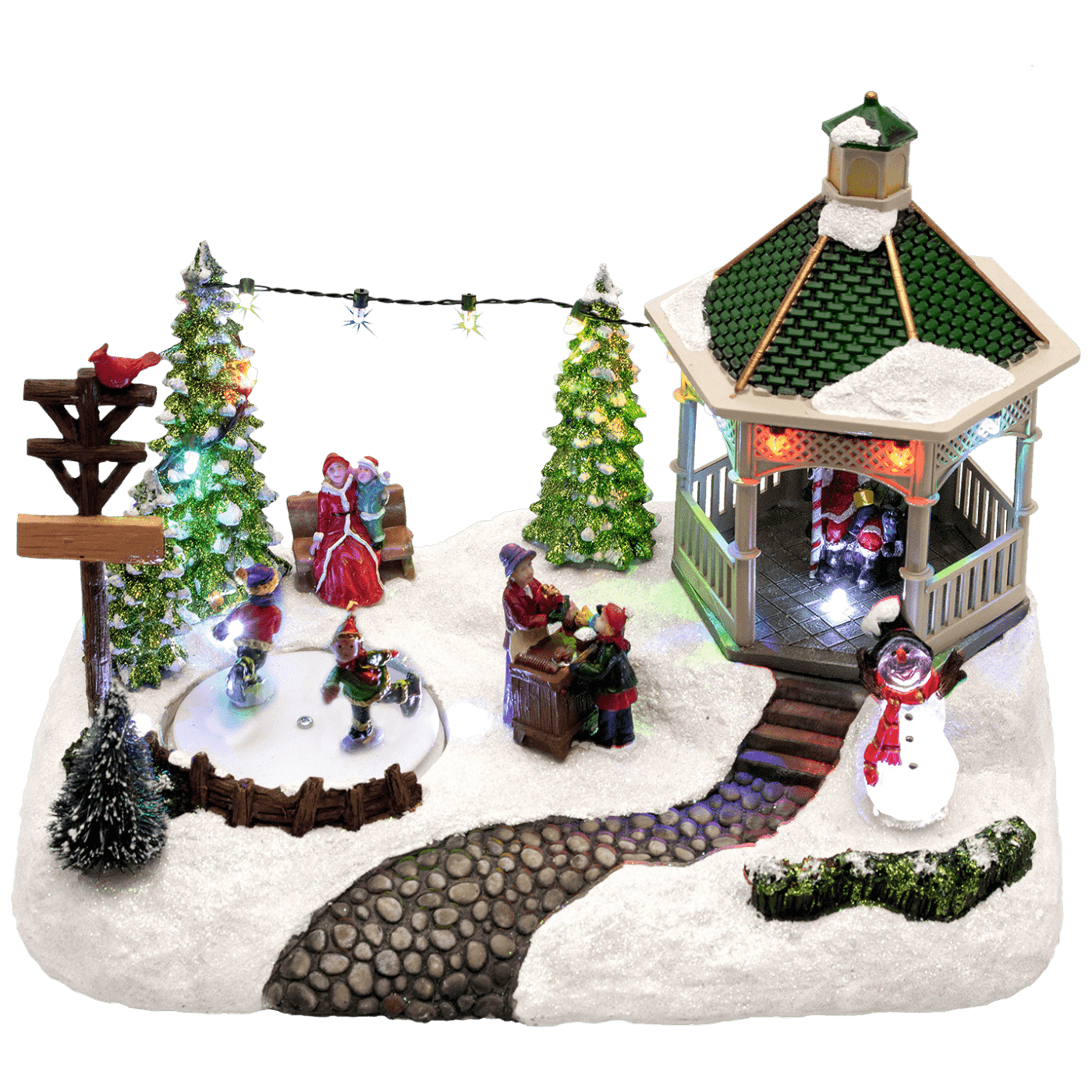 home Dekorativna LED rasvjeta,  diorama, klizalište sa djecom - DRM 11