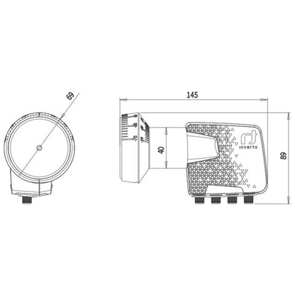 Inverto LNB Quad, šum 0,3dB, Home Premium, DVB-S2 ( HD - UHD ) - IDLP-QDL410-PREMU-OPN