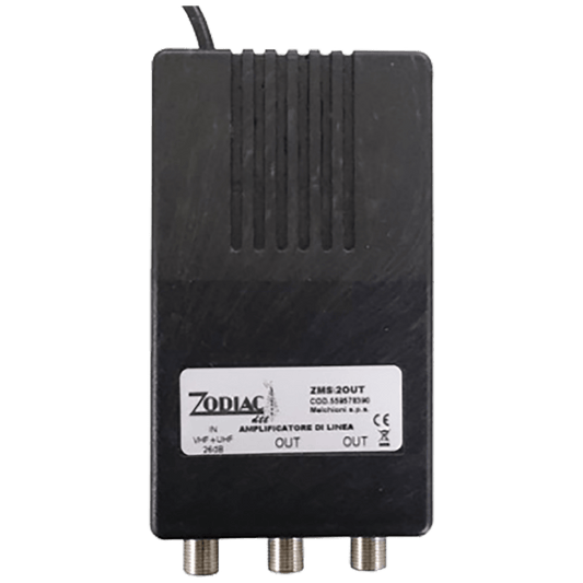 ZODIAC Pojačalo antensko, 1 ulaz 2 izlaza, 20/20dB - ZMS /2OUT