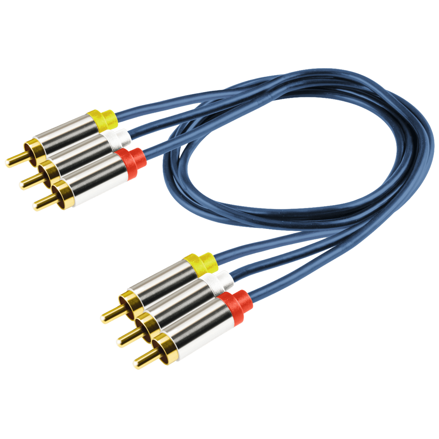 home RCA stereo kabl,3xRCA muški, 3xRCA muški,premium kv., 1.0m - A 4-1M