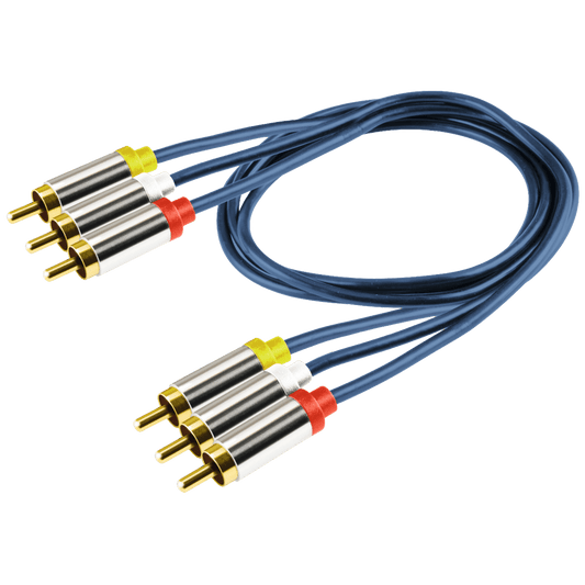 home RCA stereo kabl,3xRCA muški, 3xRCA muški,premium kv., 1.0m - A 4-1M