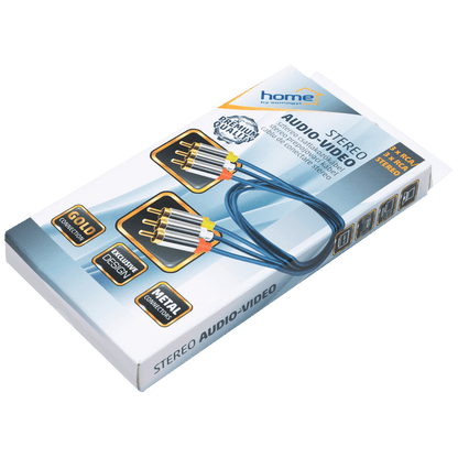 home RCA stereo kabl,3xRCA muški, 3xRCA muški,premium kv., 1.0m - A 4-1M