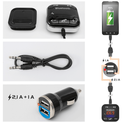 SAL FM modulator 5in1, BT handfree, 12V/24V, 2.1A punjač - FMBT 94