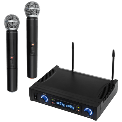 SAL Bežični set, 2 bežična mikrofona i prijemnik, 100 met. - MVN 700