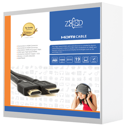 ZED electronic HDMI kabl, 7.5 met, ver. 1.4 - HDMI/7,5