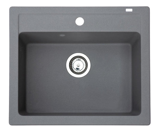 Metalac X Granit sudoper-Quadro 60 sa sifonom, graffit