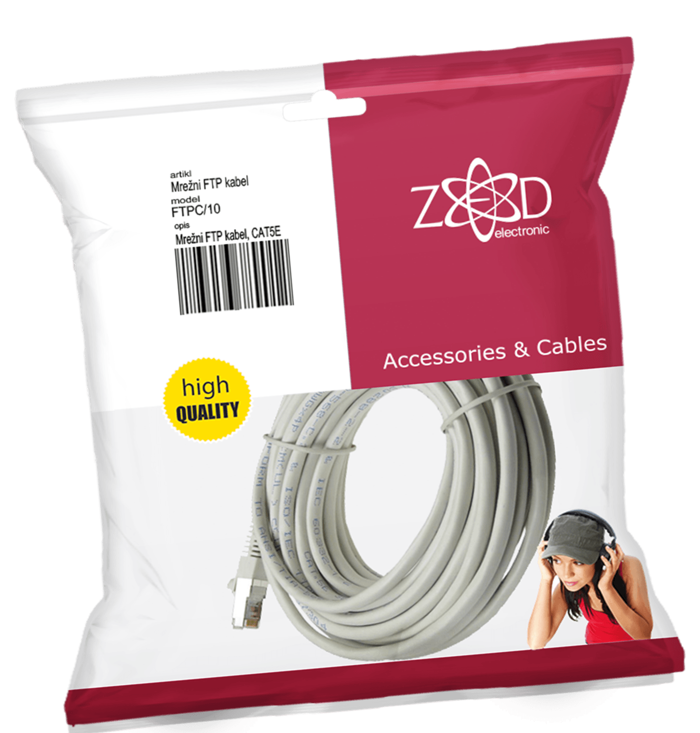 ZED electronic Mrežni FTP kabl, CAT5E, 10 met - FTPC/10
