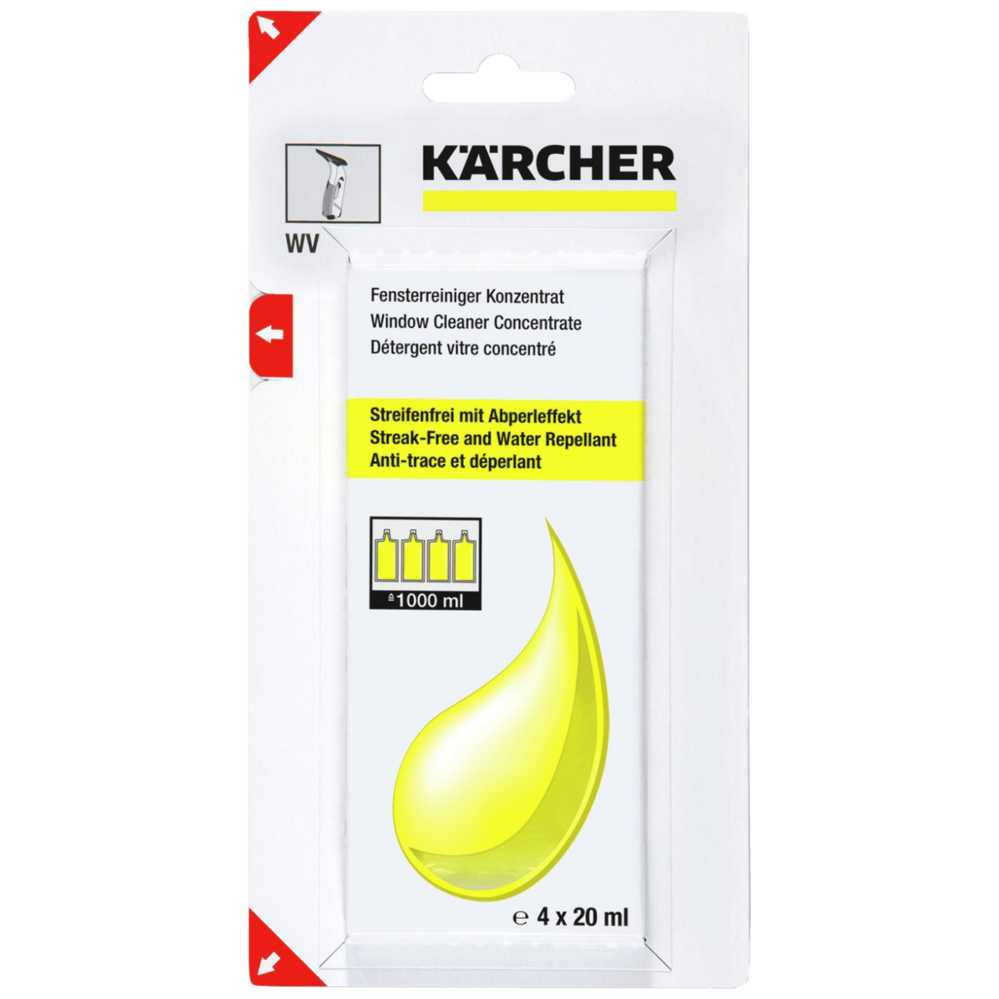 Karcher Sredstvo za čišćenje stakla, koncentrat, 4 x 20 ml - RM 503