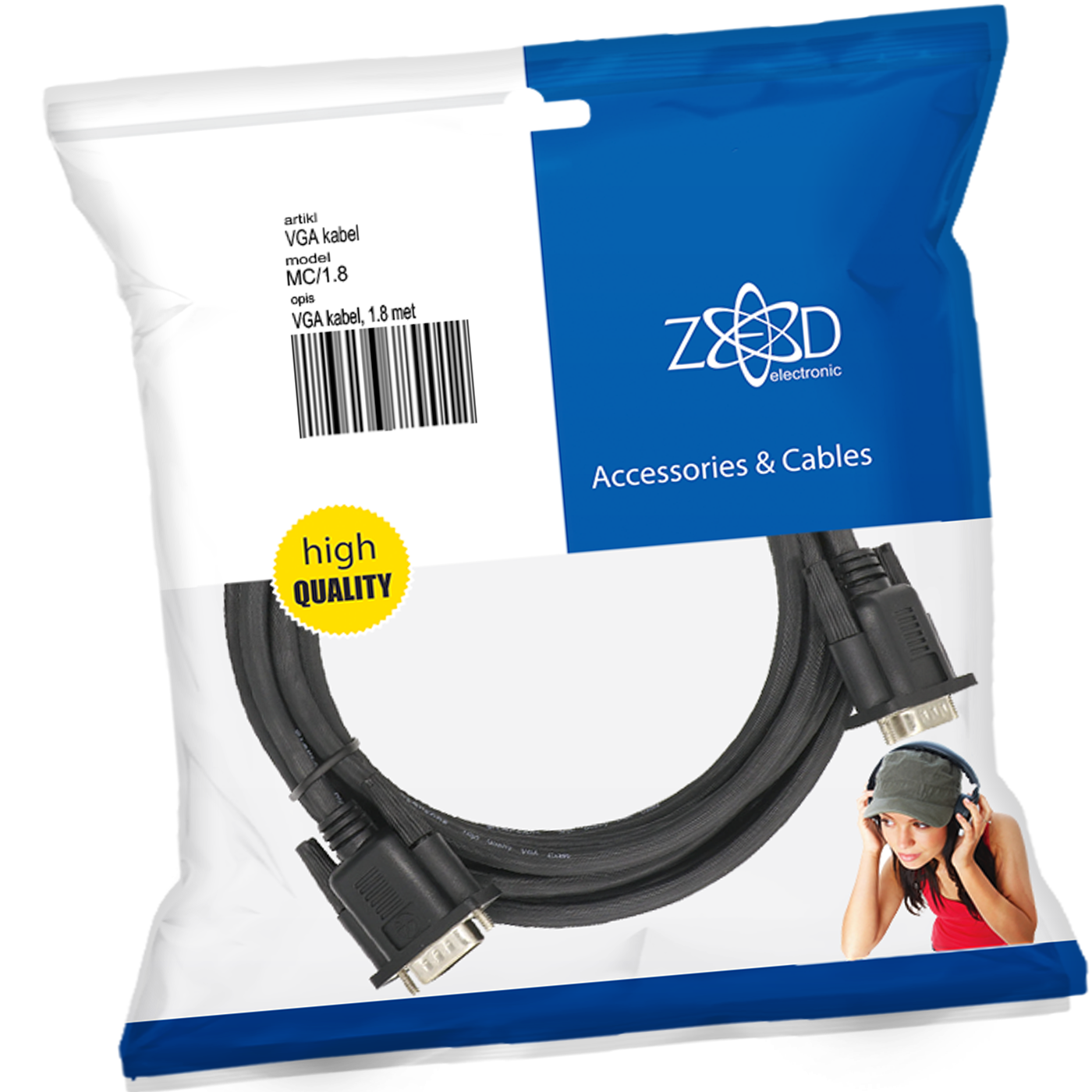 ZED electronic VGA (monitor) kabl, dužina 1.8 metara - MC/1,8