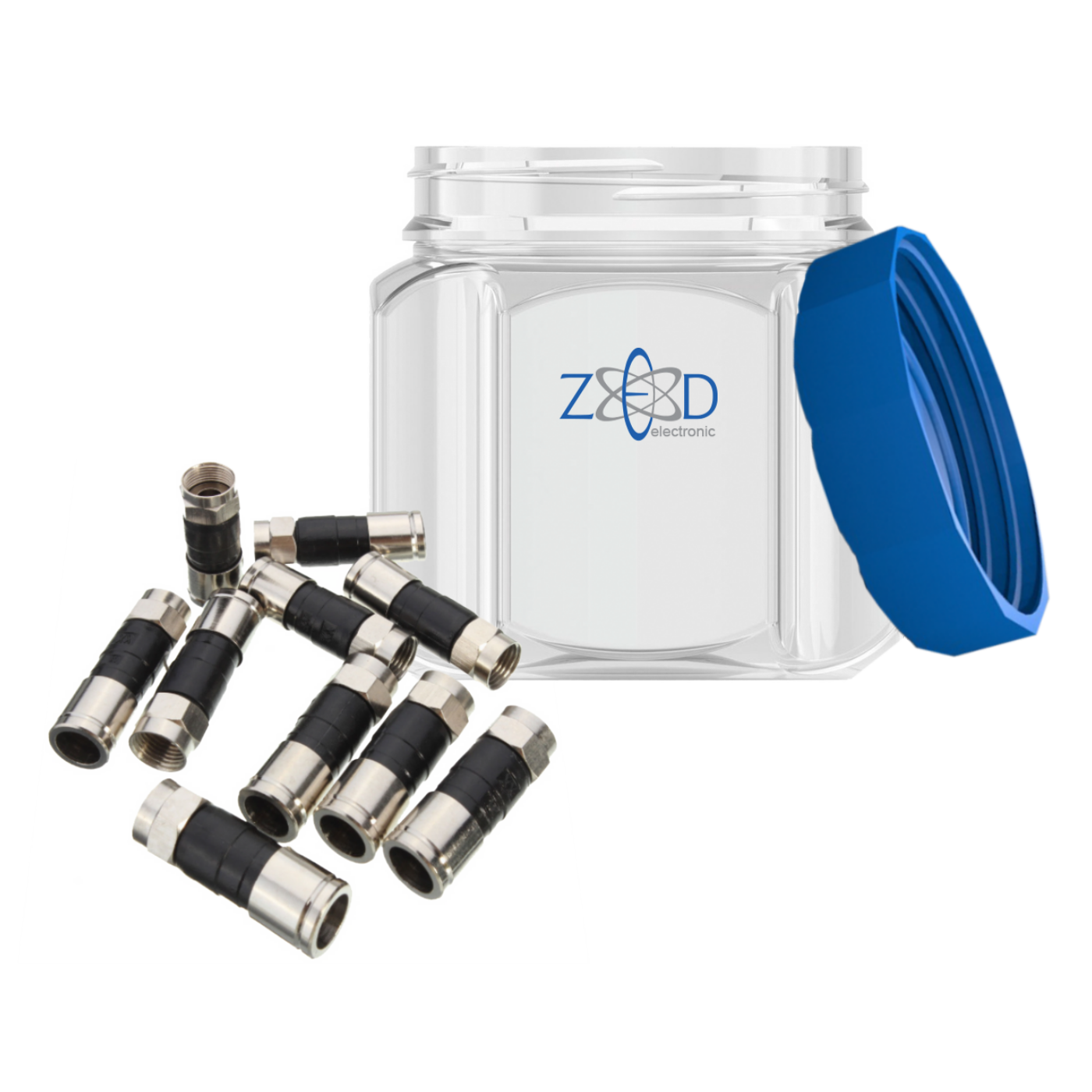 ZED electronic Kompresioni konektor extra kvalitet,  RG6,pak. 100 kom. - CO-XD/100