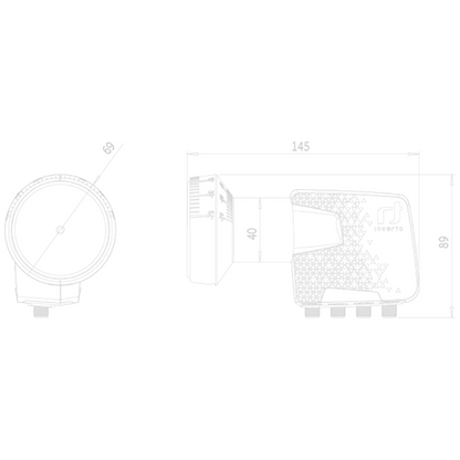 Inverto LNB Quattro, šum 0,2 dB, DVB-S2 ( HD - UHD ) - IDLP-QTL410-PREMU-OPN