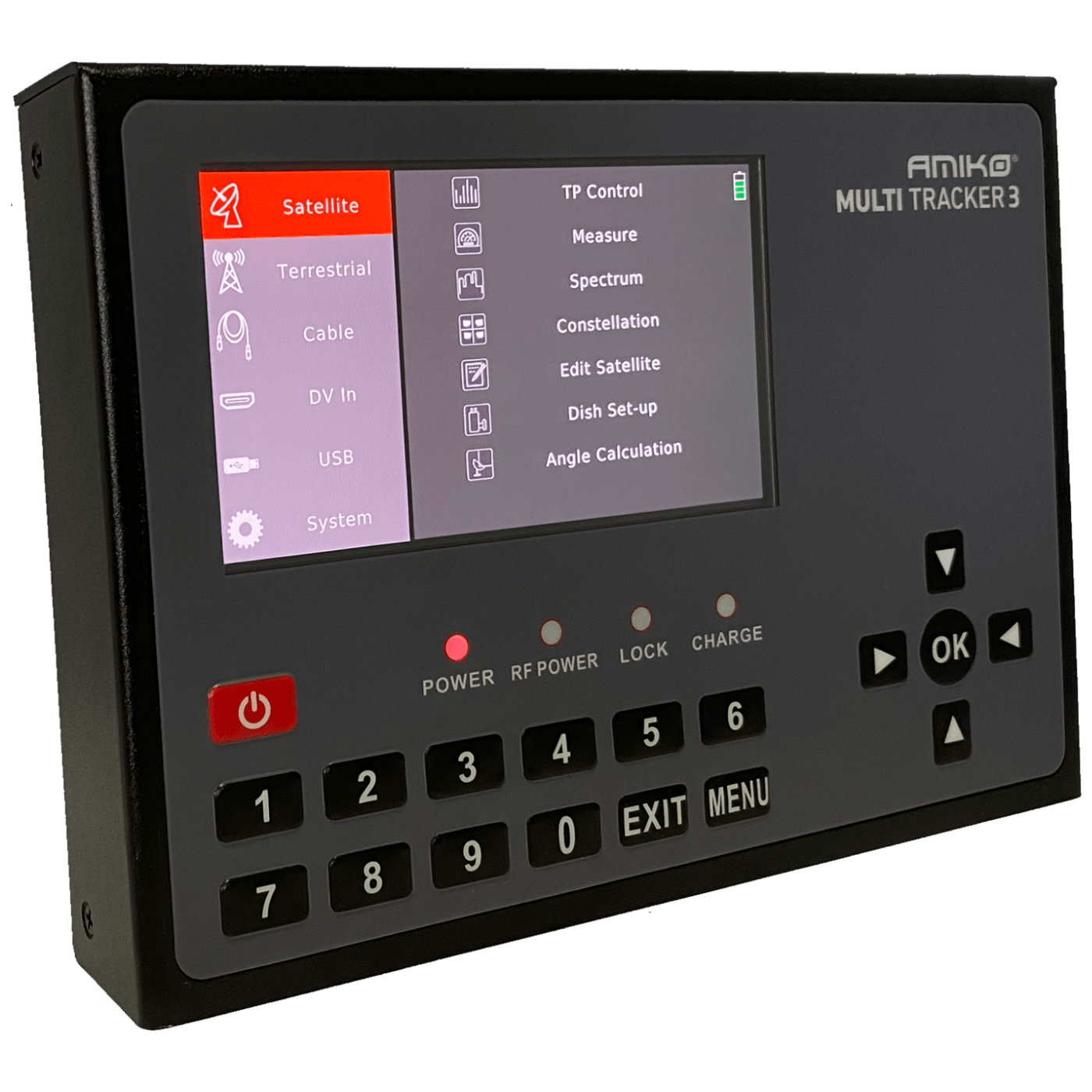 Amiko Mjerni instrument, DVB-S/S2/DVB-T/T2/DVB-C/C2,  AMOLED ekran - MULTITRACKER 3