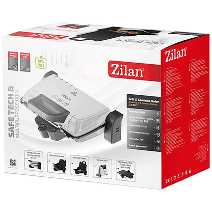 Zilan Grill kontaktni, 2u1, 1600 W, crna - ZLN4021 BK