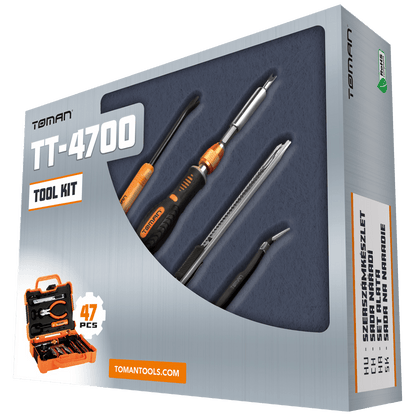 Toman Set alata, mobilni montažni komplet, 47 kom. - TT-4700