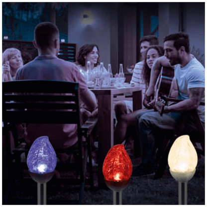 home Solarna vrtna LED lampa, metal / staklo - MX 815