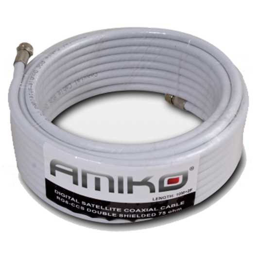 Amiko Koaksijalni kabl RG-6, CCS, 90dB, 20 met. Sa konektorima - RG6/90dB - 20m
