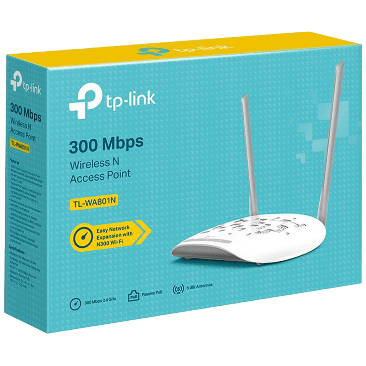 TP-LINK Wireless N Access Point 300Mbps, 2,4GHz - TL-WA801N