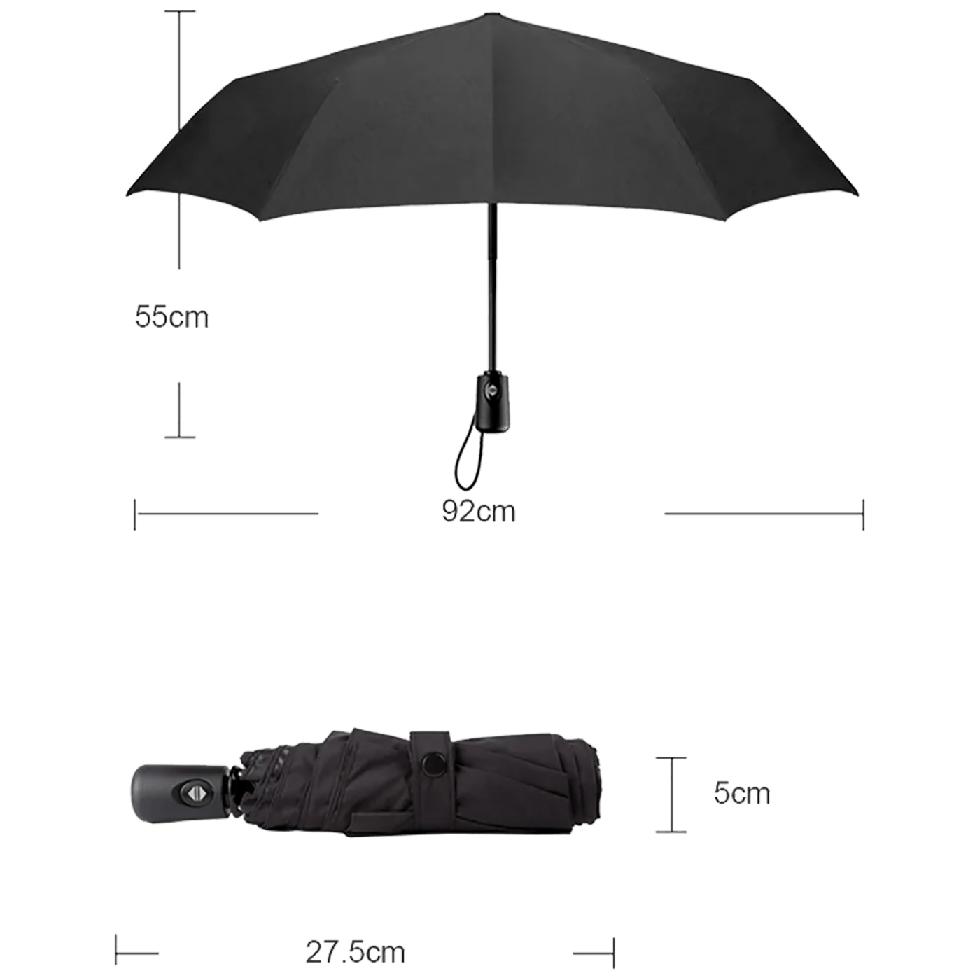 Xiaomi Kišobran sa automatskim otvaranjem i zatvaranjem - Automatic Umbrella Black