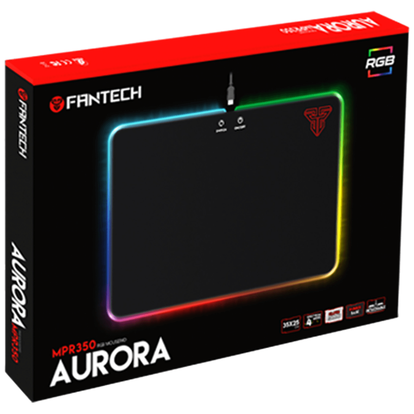 Fantech Podloga za miš, 355 x 255 x 6 mm, RGB - MPR350 Aurora