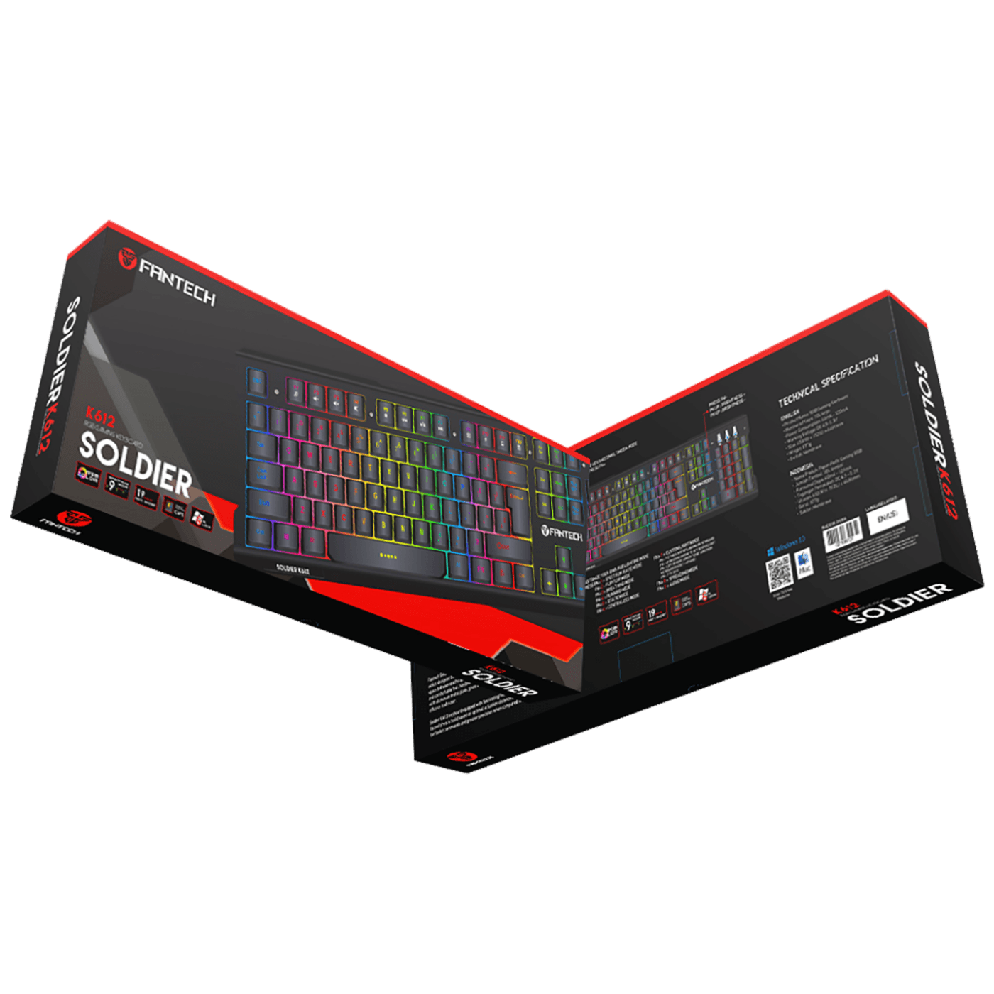 Fantech Tastatura sa RGB osvjetljenjem, gaming - K612 Soldier