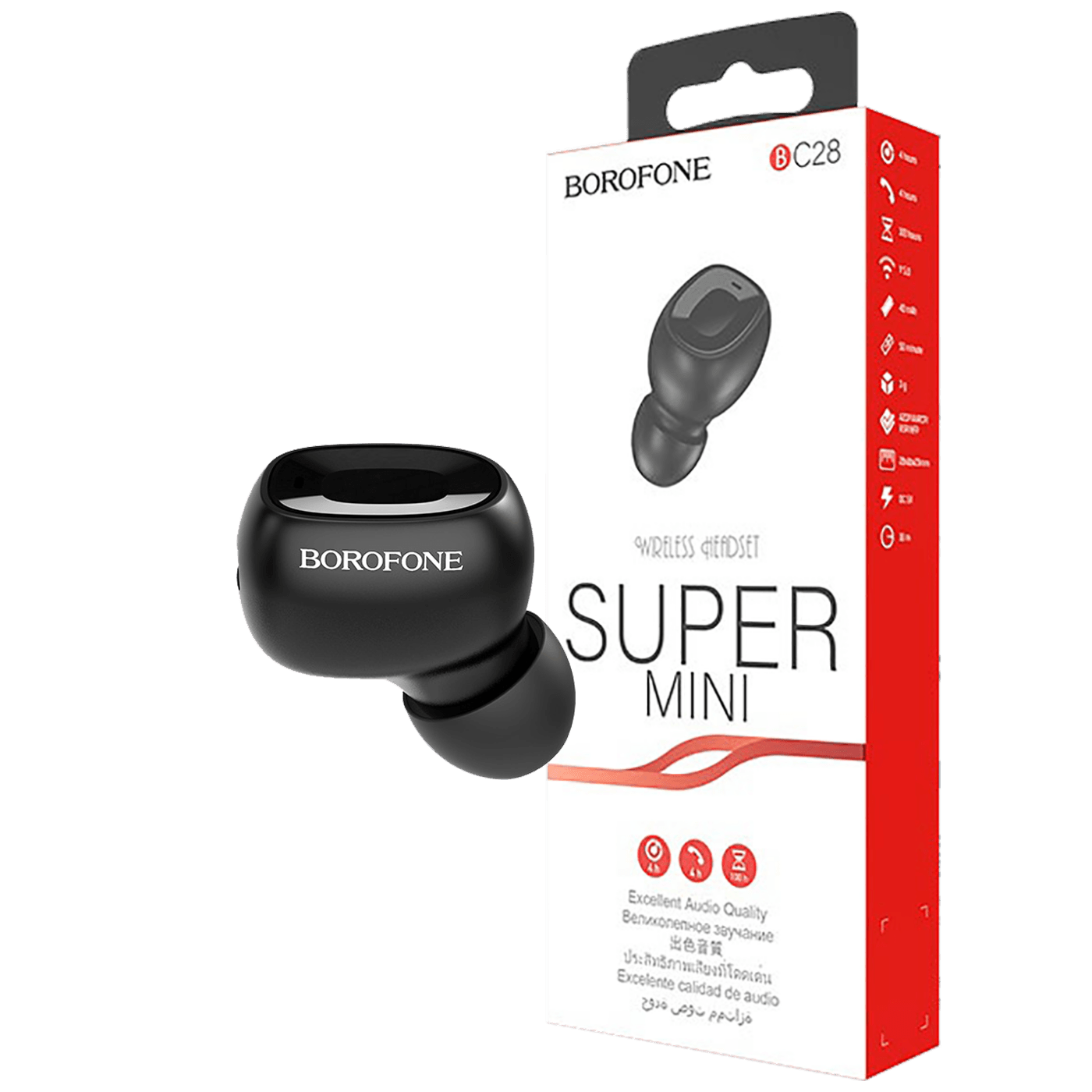 Borofone Slušalica bežična sa mikrofonom, Bluetooth, 40 mA, 4 h - BC28 Shiny sound